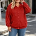 thumbnail image 4 of yillto Womens Plus Size Zip up Hoodies Sweatshirts Jackets Trendy Hooded Sweatshirt with Pockets L-5XL, 4 of 7