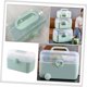 thumbnail image 3 of Caja de almacenamiento de medicamentos Caja de primeros auxilios vacía - Bandeja plegable de niveles Caja de medicamentos con pastillero, Caja médica con asa portátil para primeros auxilios, 3 of 5