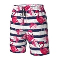 thumbnail image 4 of Fuzoiu Flamingos Print Men's Beach Shorts,Men's Swim Trunks,Quick Dry Board Shorts with Pockets,Men's Bathing Suits for Surfing, Running, and Casual Wear-Large, 4 of 6