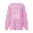 thumbnail image 4 of Jinhomg Womens 2025 Fashion Sweatshirt Cute Letter Print Pullover Oversized Comfy Long Sleeve Drop Shoulder Tops Casual Daily Wear Winter Saving Pink XXL, 4 of 6
