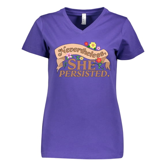 Inktastic Nevertheless, She Persisted Women's V-Neck T-Shirt