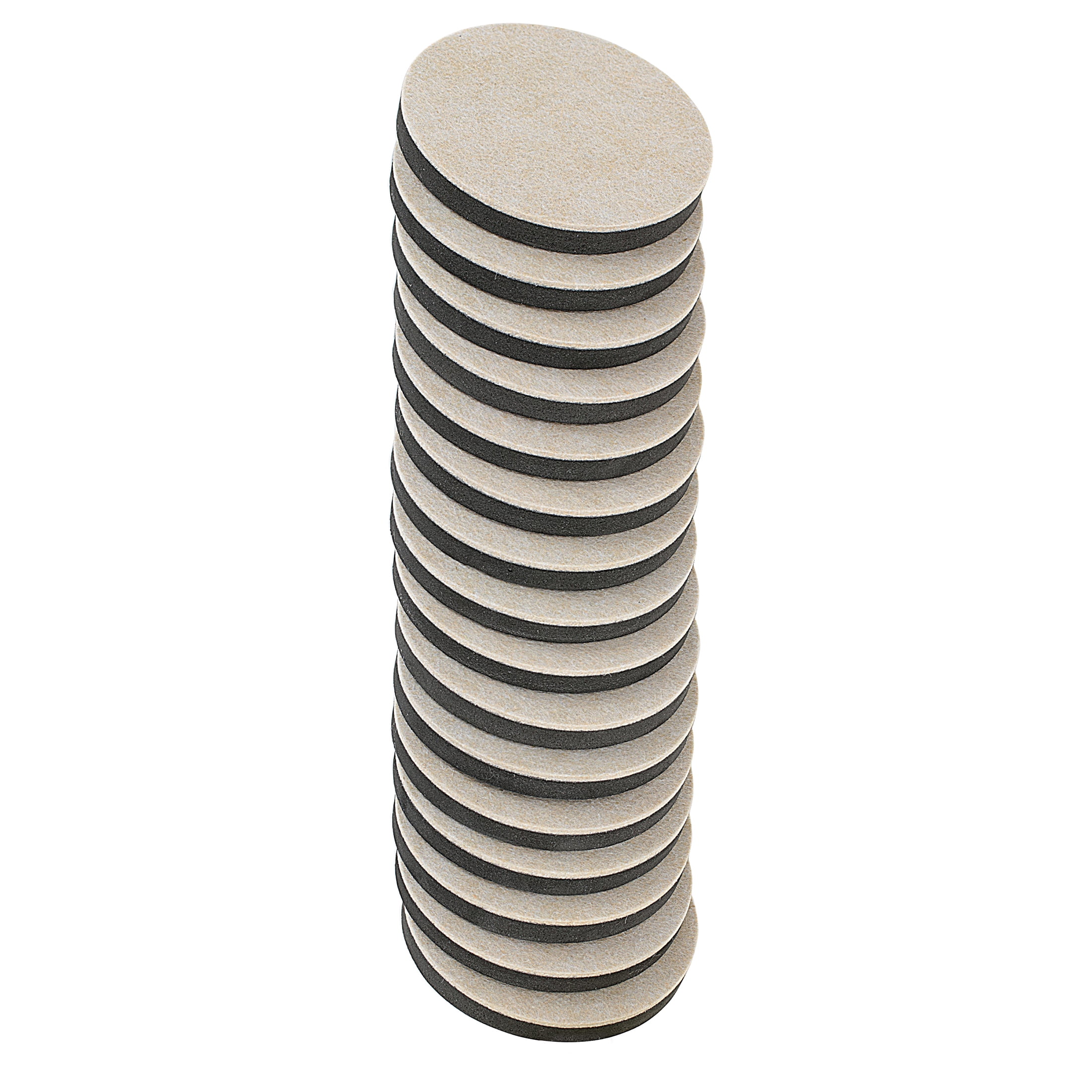 16-Pack Small Round Furniture Sliders - 2.5" Hard Surface Felt Moving Pads For Chairs, Tables & Nightstands