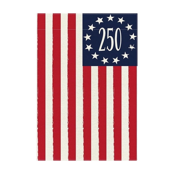 250th Anniversary USA Garden Flag, 1776-2026 American Heritage Yard Banner, 4th of July Patriotic Stripe and Star Flag for Indoor and Outdoor Home Garden Red White and Blue Decor