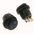 thumbnail image 4 of 3 piezas 12V 200V Coche Camión Interruptor Interruptor led lámpara azul Control de encendido y apagado Yotijar Interruptor redondo para barco, 4 of 10