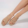 thumbnail image 6 of Pennysue Women Square Toe Sandals Strappy Slip On Chunky Heels with Cushioned Insole for Summer Party Office Daily Wear, 6 of 7