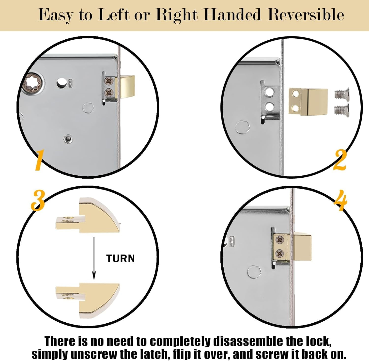 Upgraded Mortise Lock Set for Interior Door, Antique Brass Crystal Glass Door Knobs with Lock and Skeleton Key, Old Style Door Knobs Reversible for Left & Right Handed Door