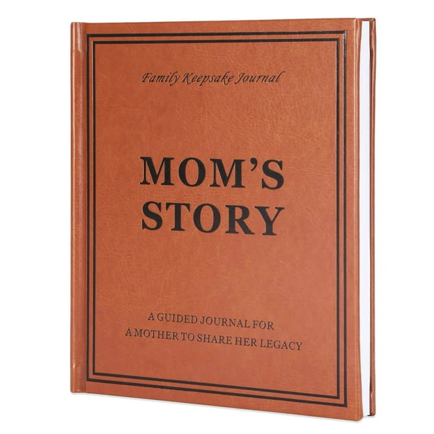 Guided Journal YOELOVE Mom's Story Tapa dura de piel