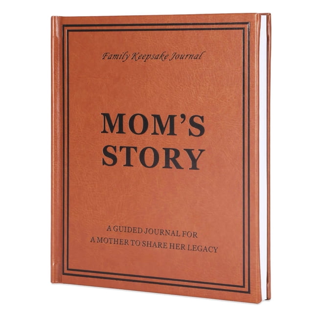 Guided Journal YOELOVE Mom's Story Tapa dura de piel
