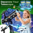 thumbnail image 3 of Telescope for Adults & Kids, 80mm Aperture 500mm Portable Refractor Telescope for Astronomy Beginners, with Tripod, Stickers, Smartphone Adapter, Backpack, 3 of 8