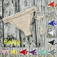 thumbnail image 3 of Breathable Low Rise Drawstring Hand Crochet Swimming Sunbathing Thongs Bikini, 3 of 11