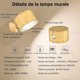 thumbnail image 5 of Lámpara de pared de madera recargable por USB con interruptor, luces de pared de batería inalámbricas para interiores con sensor de movimiento, 5 of 5