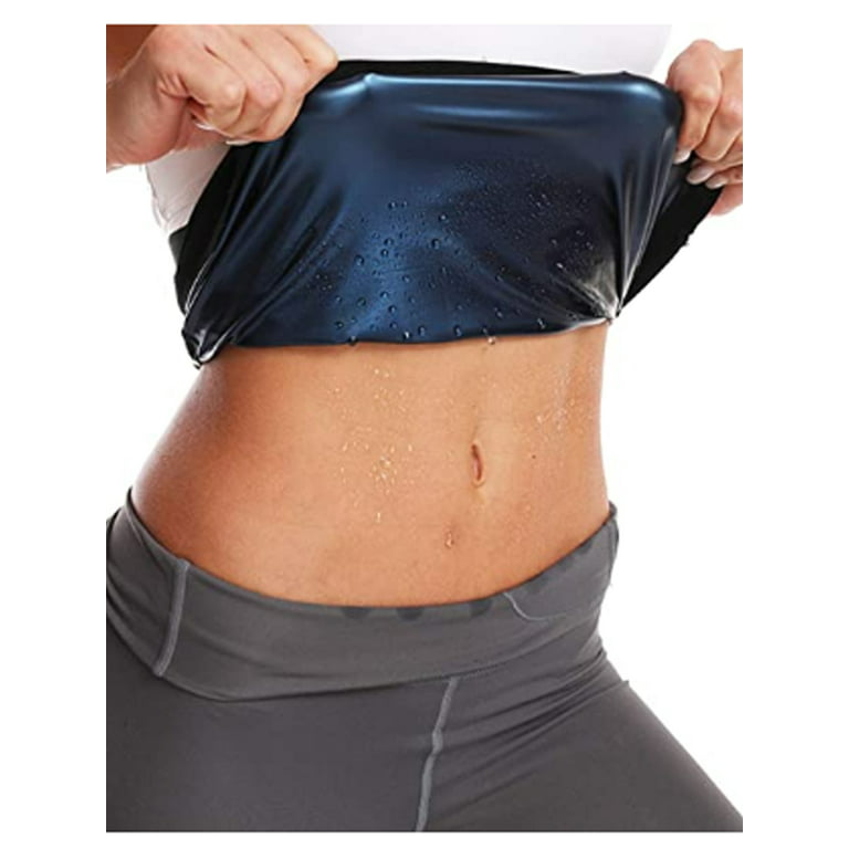 LELINTA Sweat Shaper Premium Waist Trimmer for Women, Waist Trainer Sauna  Belt, Neoprene-Free Waist Cincher Shapewear Top, Sauna Slimming Belt,Black