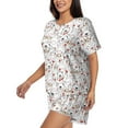 thumbnail image 2 of Wukai Cat Bear Rabbit Women's Pajama Set,Short-Sleeve Top and Shorts with Elastic Waistband and Pockets for Loungewear, Yoga, and Casual Wear-Large, 2 of 8