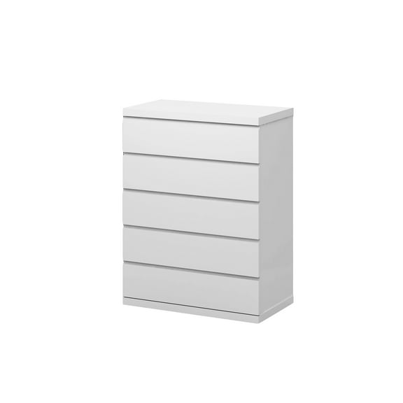 Anna Chest of 5 Drawers-Finish:White