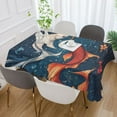 thumbnail image 5 of BZSMCE Square Tablecloth Dancing Koi Harmony Pattern Tableclothes, 5 of 9