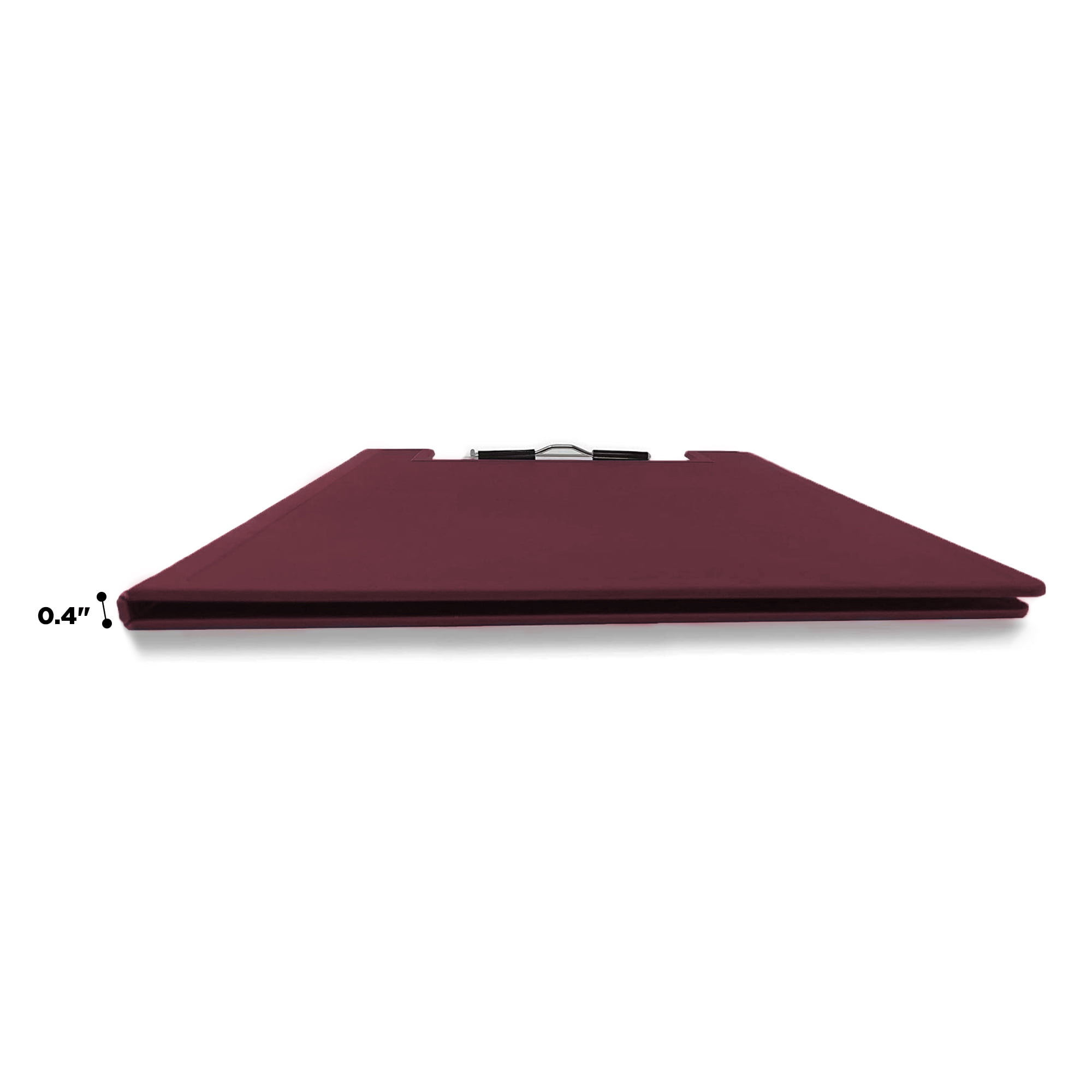 Carstens Heavy Duty Low-Profile Clipboard with Cover – Plastic, Burgundy