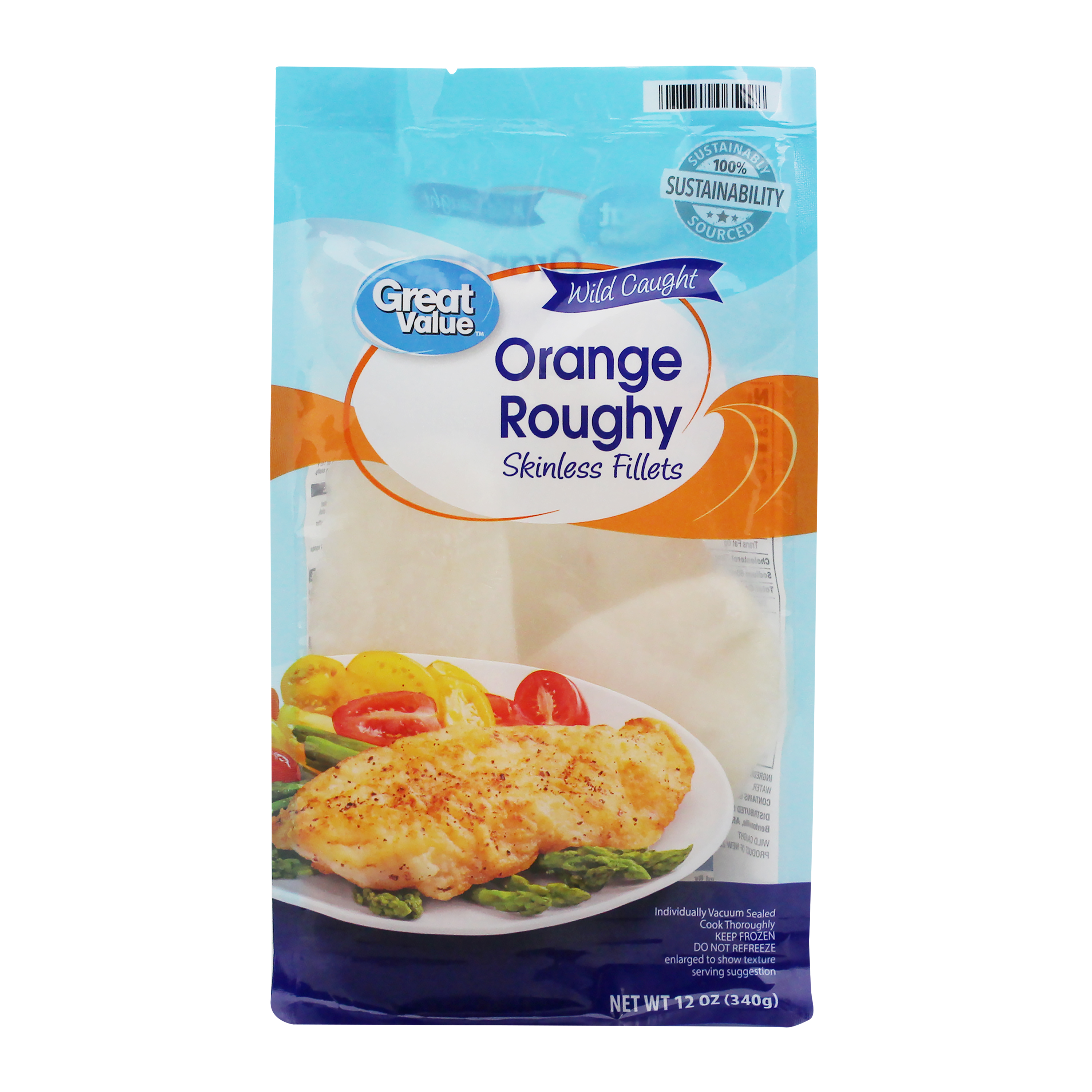 Great Value Frozen Wild Caught Orange Roughy Fillets, 12 oz Walmart
