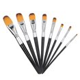 thumbnail image 3 of 8Pcs Artist Paint Brush Set Nylon Hair Brushes for Oil/Acrylic/Watercolor Painting, 3 of 5