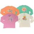 thumbnail image 2 of Lauren James Women's Long Sleeve Cute Dog, Flowers, Bee Graphic T-Shirt (Mint, XXL), 2 of 2