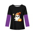thumbnail image 5 of Abcomgle Halloween Shirts for Girls Size 7/8 Cute Magic Ghost Graphic Tshirts for Kids Crewneck Raglan Long Sleeve Shirts for Kids Fall Funny Tee Top Girls, 5 of 7