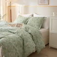 thumbnail image 2 of Funda Nórdica Reina Algodón Suave Verde Floral Juegos de Cama Floral Estilo Jardín, 2 of 9