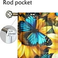 thumbnail image 5 of WNOOHIY Rustic Sunflower Butterfly Light-filtering Curtains for Bedroom Living Room,Window Treatment, Home Decor,Set of 2 Panels, 5 of 8