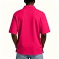 thumbnail image 6 of Inglocry Men's Short Sleeve Polo Shirt Casual Classic Collared Golf T-Shirts Slim Fit Solid Color Button Down Shirts for Men Hot Pink XL, 6 of 9