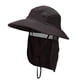 thumbnail image 4 of Sombrero de pesca cómodo e informal con solapa de malla y cordón ajustable en la barbilla. Gris oscuro, 4 of 9