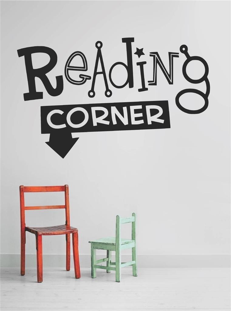 Custom Wall Decal Reading CORNER Quote Cozy Book Library Wall Sticker