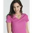 thumbnail image 3 of 3 Pack: Women's Ribbed Knit Short-Sleeve V-Neck Swing T-Shirt Casual Dress (Available In Plus), 3 of 6