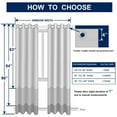 thumbnail image 6 of 63 Inch Thermal Insulated 100% Blackout Lattice Curtain Panels (2 Panels) Blue, 6 of 7