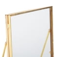 thumbnail image 3 of Brass Desktop Photo Frame, Retro Snapshot Mount, Glass Metal Picture Bracket Holder, Small Tabletop Image Display Shelf Decor with Locket Closure, 3 of 7