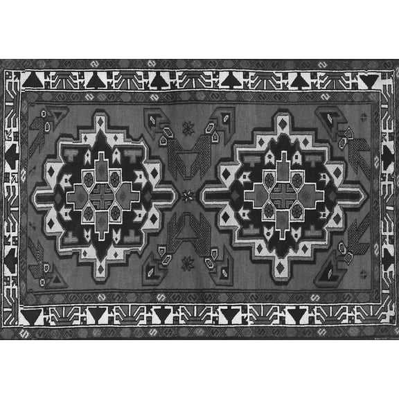 Ahgly Company Indoor Rectangle Persian Gray Traditional Area Rugs, 5' x 7'