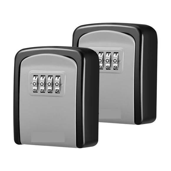 Key Safe Box Outdoor , Password Key Box Decoration Key Code Box Key Storage Lock Box Wall Mounted Password Box Outdoor Key Safe Lock Box Gray