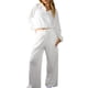 thumbnail image 2 of Jess por Meiko Conjuntos de Ropa para Mujeres, Sudadera de Manga Larga con Media Cremallera y Conjunto de Pantalones Cargo M Blanco, 2 of 6