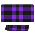 thumbnail image 2 of Balery Purple Buffalo Plaid Mouse Pad ,15.8x29.5 In Large Gaming Mouse Pad Desk Mat Long Non-Slip Rubber Stitched Edges,Waterproof Mousepad Desk Mat For Gamer Office Home, 2 of 9