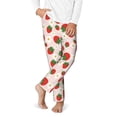 thumbnail image 2 of Wukai Strawberry Floral Print Teenagers' Pajama Pant Sleep Pajama Lounge Pant PJ Bottoms with Pockets and Button Fly(Available in Big & Tall)-XS(5-6), 2 of 6