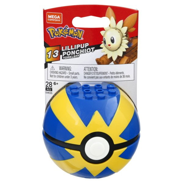 MEGA Construx 31 Pieces Pokemon Pokeball Set S8 New MUNCHLAX in Quick Ball 