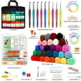 thumbnail image 5 of 103 PCS Crochet Kit with Crochet Hooks Yarn Set, Bundle Includes 2180 Yards Acrylic Yarn Skeins Balls, Needles, Accessories, Bag, Ideal Starter Pack for Kids Adults Beginner Professionals, 5 of 7