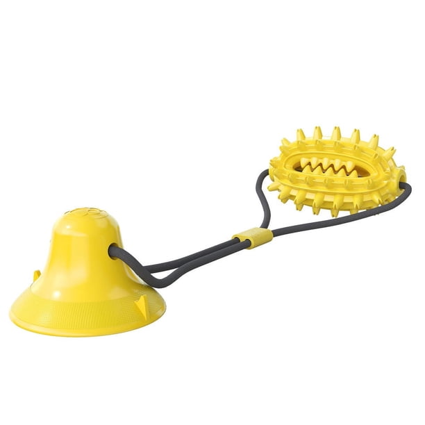 Juguete para mascotas Juguete para la dentición del perro Juguete interactivo duradero (amarillo)