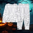 thumbnail image 2 of LIIPEE Halloween Graphic Pajamas For Boys Long Sleeve Tees And Pants Pajama Set 2 Piece Kids Autumn Comfortable Cute Everyday Sleepwear,3-4 Years, 2 of 4