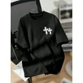 thumbnail image 1 of SHeiN Camiseta de manga corta con gráfico casual para niños adolescentes, verano, 1 of 7