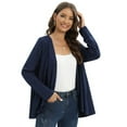 thumbnail image 7 of Women Casual Lightweight Cardigans Solid Color Long Sleeve S - Plus Size Open Front Milk Silk Cardigan Coat (Not Sweater), 7 of 7