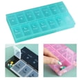 thumbnail image 3 of Organizador de pastillas de 14 compartimentos, , , estuche , 2 veces , pastillero portátil, caja de almacenamiento para Azul Sunnimix Organizador de almacenamiento, 3 of 8