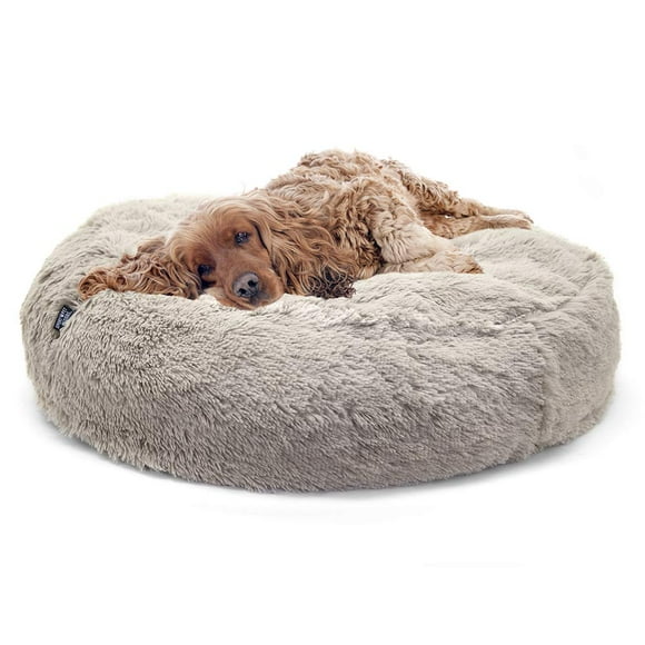 Sport PET Lit de Luxe Imperméable pour Animaux, Couverture en Polaire Douce, Housses de Remplacement, Lavable en Machine, Grand, Gris, 36,0 Pouces L x 36,0 Pouces L x 11,5 Pouces Th