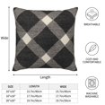 thumbnail image 2 of Multi-Size Linen Sofa Pillow Cover Invisible Zipper Open And Close Strong Use For Sofa Chair Garden Sofa Car Argyle Plaid Dimgray_40978_1 18"X18", 2 of 8