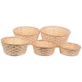 thumbnail image 4 of UNTERING Hand Basket Firm And Stylish Handwoven Round Bamboo Weaving Basket Handwoven Natural Fiber Basket For Shopping Picnic And Storage, 4 of 7