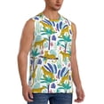 thumbnail image 2 of Uemuo Summer Leopard Pattern Men's Sleeveless T-Shirt,Muscle Athletic Tank Top, Moisture-wicking Quick-dry Breathable Classic Tee Top for Gym Run Outdoor Sports-Large, 2 of 8
