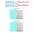 thumbnail image 3 of IBENZER Old Version (2010-2017 Release) MacBook Air 13 Inch Case (Models: A1466 / A1369), Plastic Hard Shell Case with Keyboard for Apple Mac Air 13, Turquoise, W-A13-TBL+2, 3 of 8