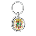thumbnail image 1 of Puerto Rico National Emblem Rotating Keychain Metal Keyring Holder, 1 of 2